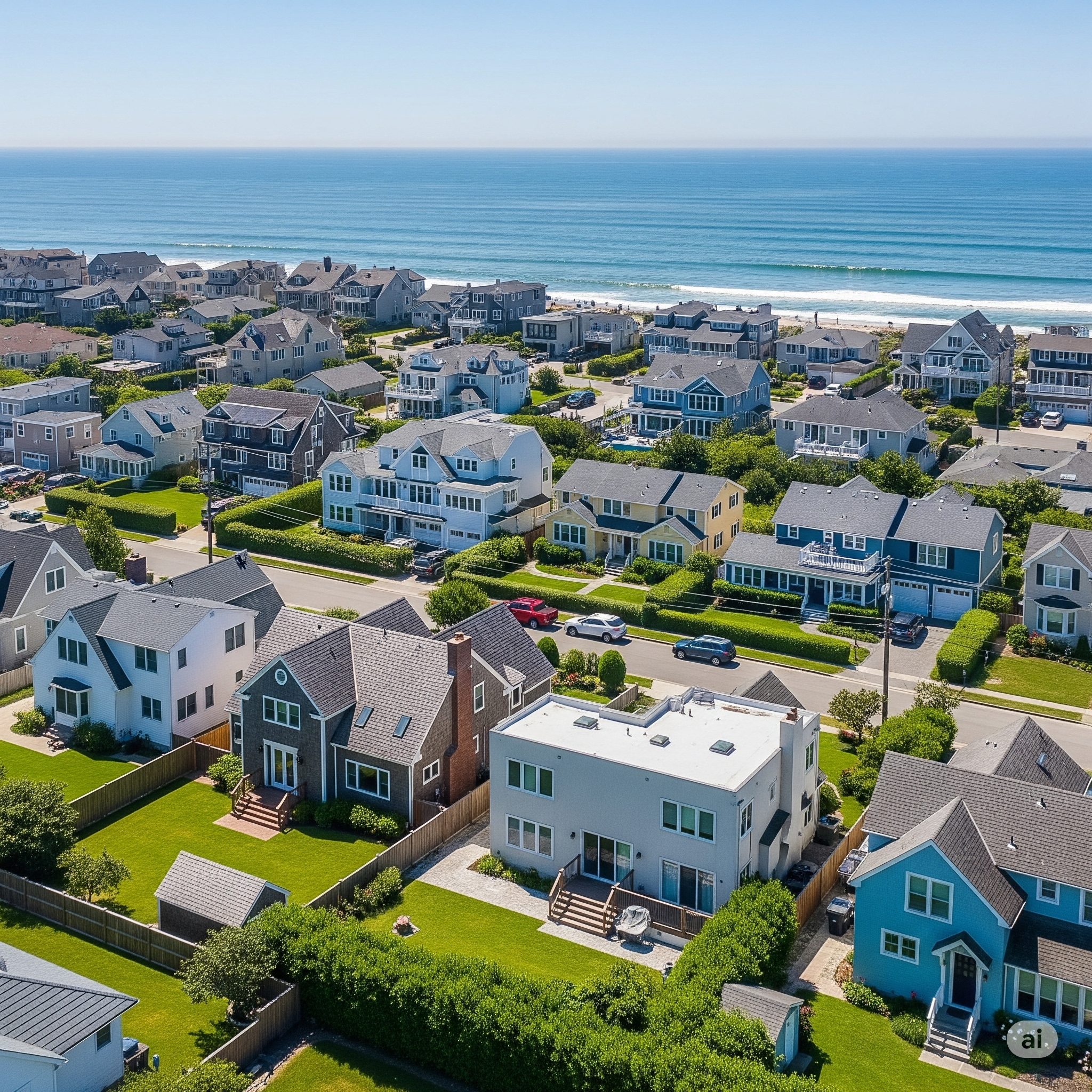 Beautiful homes on the American coastline.